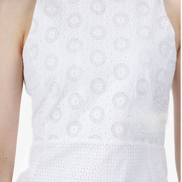 Altuzarra White Eyelet Sleeveless Sheath Midi Dress - 100% Cotton - Size 36/US 0 - Picture 2 of 9